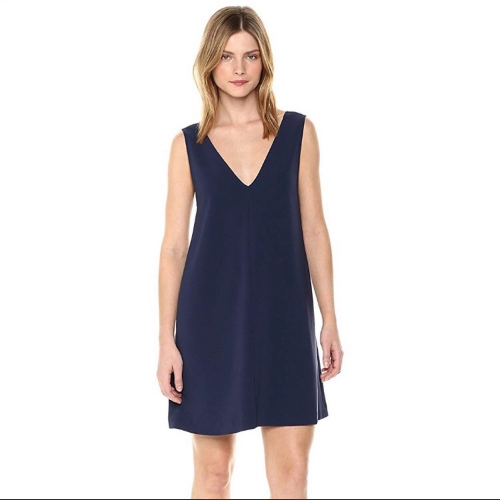 Theory Sleeveless V Neck Shift Dress - P/XS - Picture 1 of 10